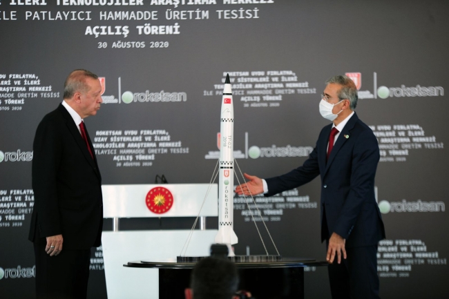 Cumhurbaşkanı Erdoğan'ın katıldığı programda savunma sanayiindeki yeni gelişmeler de duyuruldu. Foto: AA